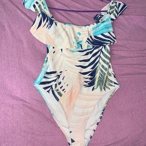 Forever 21 Tropical One-Piece swimsuit. Size Medium.
